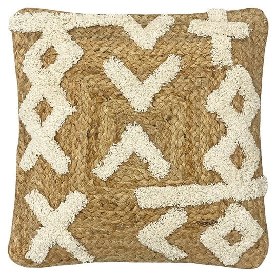 Furn Camfa Jute Braided Throw Pillow Cover