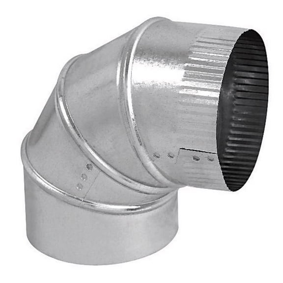 Imperial 5 in. D X 5 in. D Adjustable 90 deg Galvanized Steel Furnace Pipe Elbow