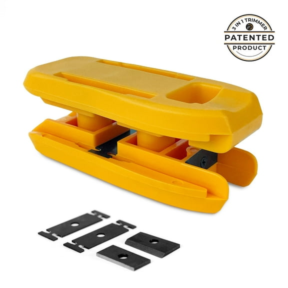 Furndiy 3in1 Edge Banding Trimmer +Spare Knives - Edge Band Cutter - Melamine Trimming - Double Edge Trimmer - Woodworking Hand Tool - Based in USA