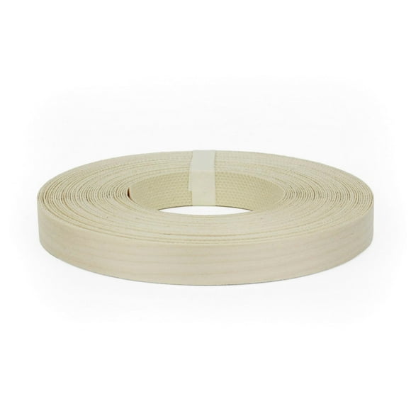Furndiy Maple Real Wood 7/8" x 50' Roll Pre-Glued Veneer Edge Banding, Iron on Edge Band, Hot Melt Adhesive, Furniture Restoration, Edging Cabinet Repairs, Based USA