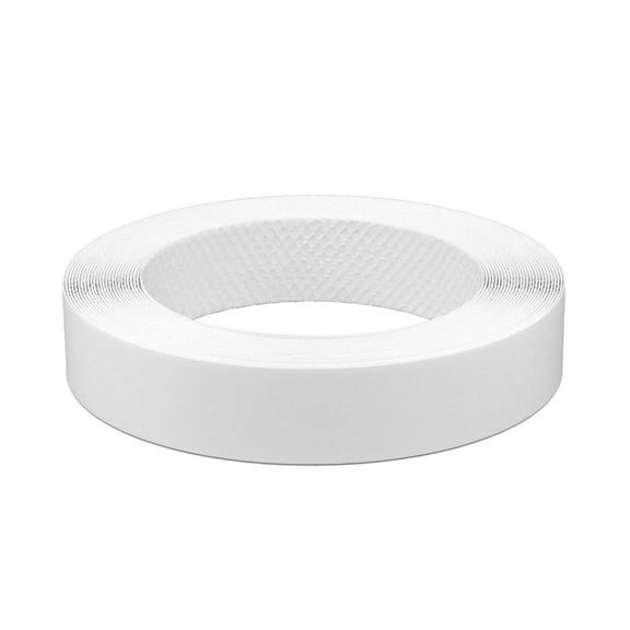 Furndiy White 7/8" x 25' Roll Pre-Glued Melamine Edge Banding, Iron on Edge Band, Hot Melt Adhesive, Furniture Restoration, Edging Cabinet Repairs, Based USA