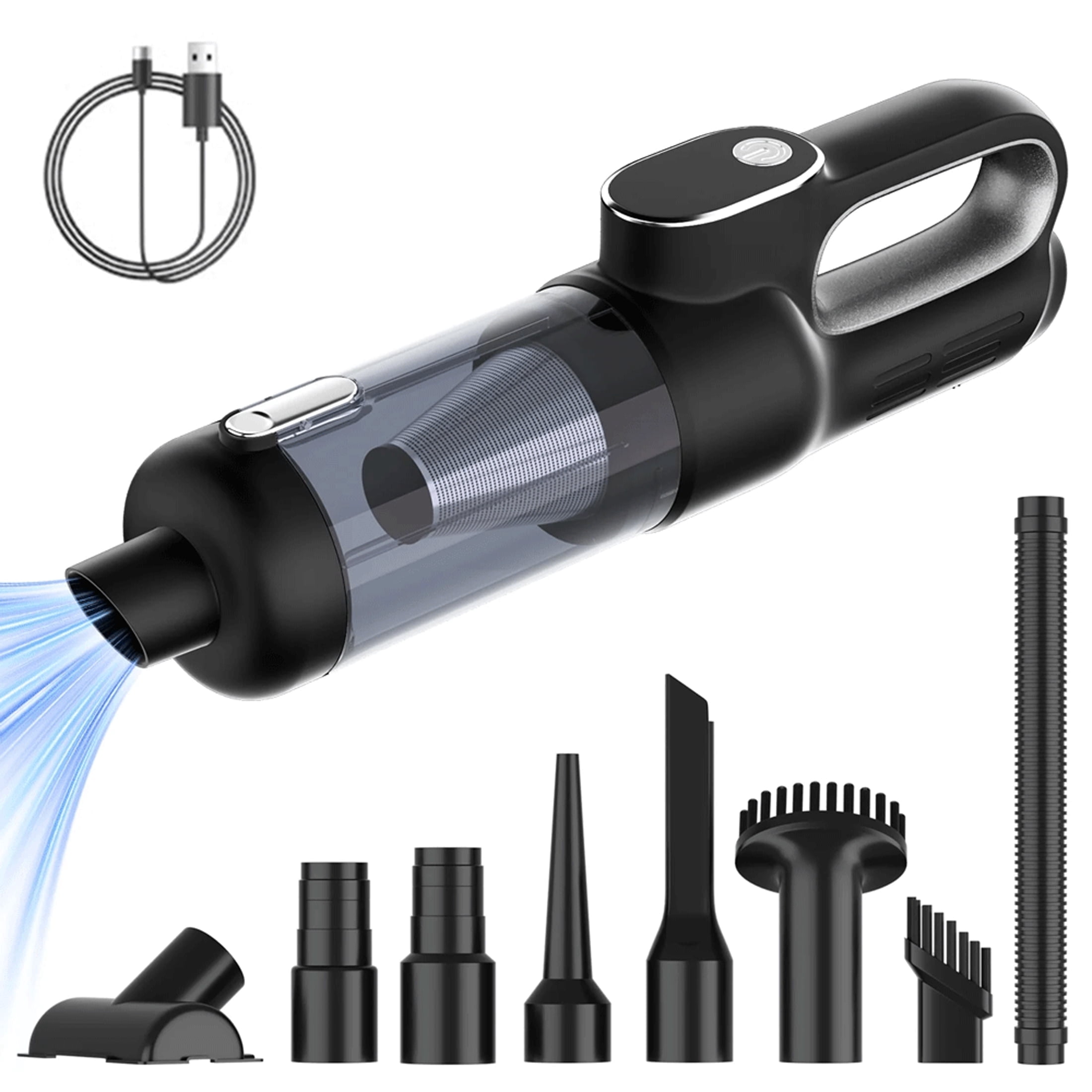 Furnhome Cordless Car Vacuum Cleaner - 2-in-1 Handheld Vacuum and Air Duster | 15000Pa High Power with Brushless Motor & 5000mAh Battery | Suitable for cars, homes, offices, and pets.