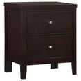 thumbnail image 1 of FurniFact 2-Drawer Rectangular Nightstand Cappuccino, Wood Nightstand with Drawers, 1 of 5