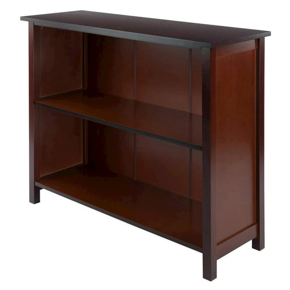 FurniFact 3-Tier Wide Bookcase, Storage Shelf, Solid Wood