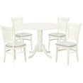 thumbnail image 1 of FurniFact 5 Piece Dining Table Set for 4 with White Kitchen Table and Chairs, 1 of 16