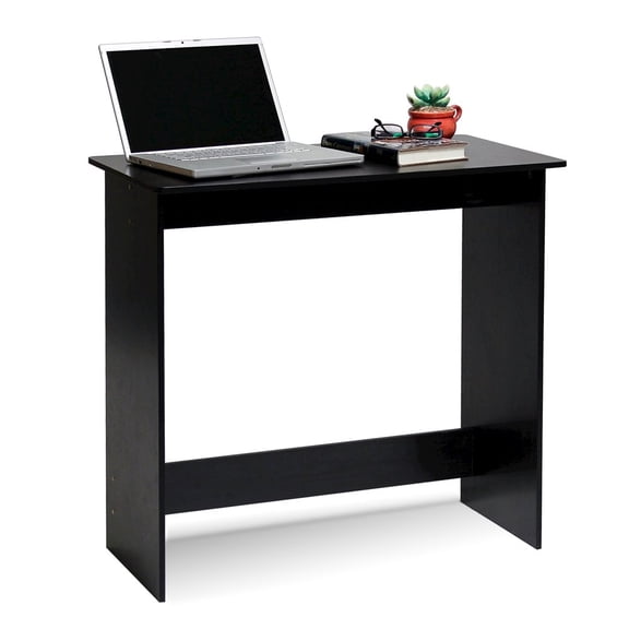 FurniFact Black Wooden Office Desk with Storage, Writing Desk and Study Desk Design