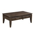 thumbnail image 1 of FurniFact Brown Cocktail Table with 2 Drawers – Vintage Solid Wood Coffee Table, 1 of 6