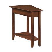 FurniFact Brown Wedge End Table with MDF Construction, Modern and Practical Design