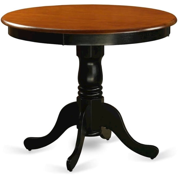 FurniFact Classic 36-Inch Round Small Dining Table for 2 or 4 Solid Wood Design