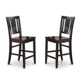 thumbnail image 1 of FurniFact Elegant Counter Height Chairs – Wooden Bar Stools with Back, Black, 1 of 3