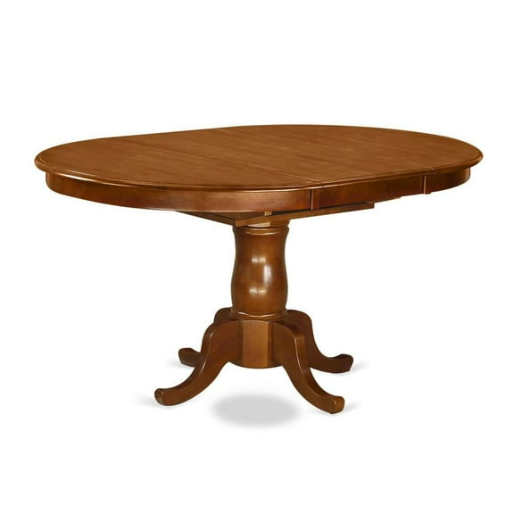 FurniFact Elegant Oval Dining Table Solid Wood Round Dining Table for 6