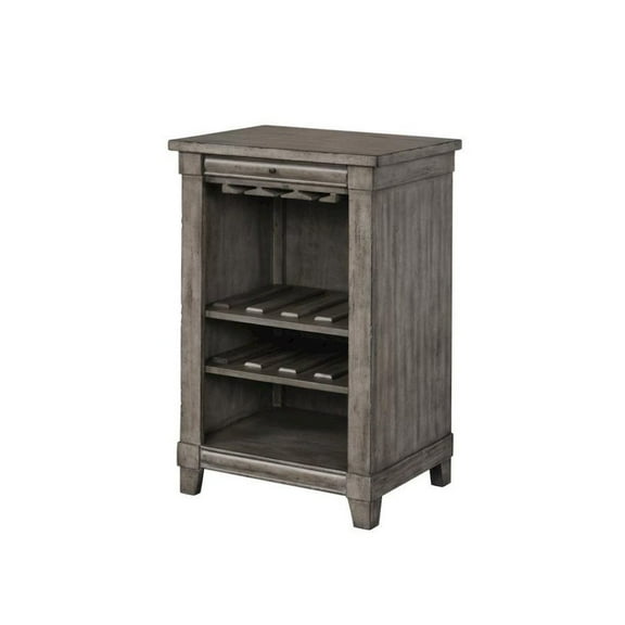 FurniFact Gray Wine Cabinet with Storage  Bar for Living Room with Tray and Shelf