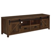 FurniFact Modern 79-Inch TV Table   Long TV Stand with Sliding Doors, Green