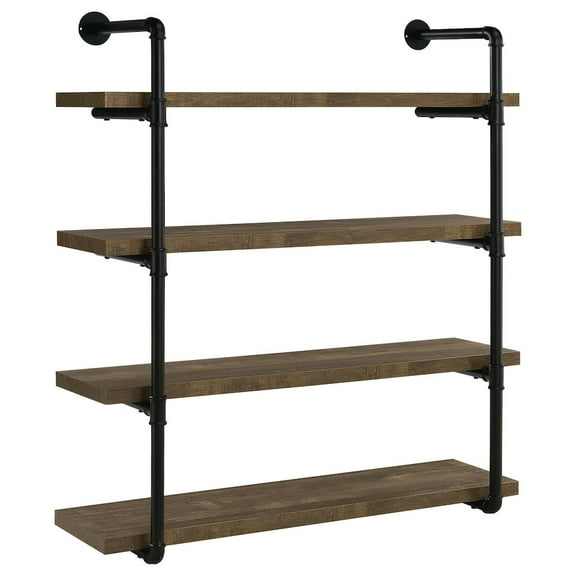 FurniFact Rustic Wall Shelf Stylish Shelves for Room Wall with Four Tiers