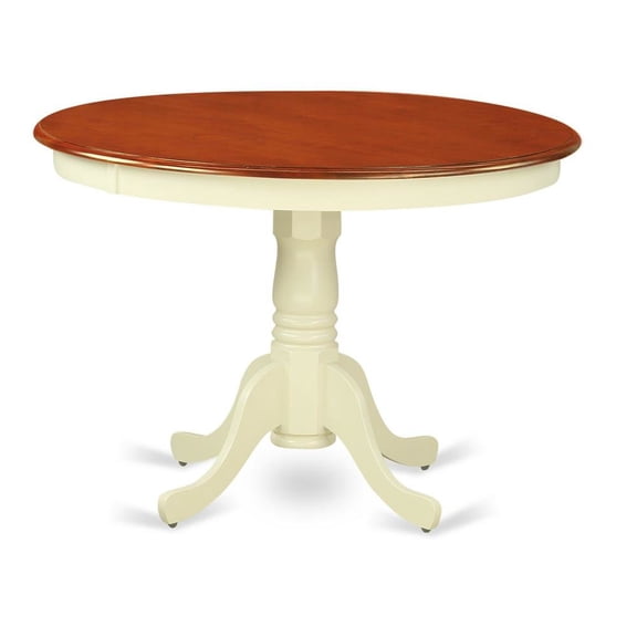 FurniFact Small Round Kitchen Table for Dining Room with Classic Wooden Finish