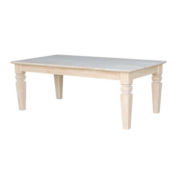 FurniFact Unfinished Hardwood Coffee Table with Durable Construction and Easy Maintenance