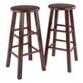 thumbnail image 1 of FurniFact Walnut Solid Wood Counter Height Bar Stools Set of 2, Bar Stools, Kitchen Island, 1 of 6