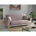 thumbnail image 1 of Furnia HD-10EL-ASO-STGUL-3 34 x 98 x 36 in. Asos Convertible Sleeper Sofa, Dusty Rose, 1 of 1