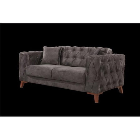 Furnia HD-10ZC-JOZ-NOVA190-2 33 x 70 x 31 in. Joza Modern Living Room Loveseat, Grey