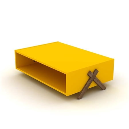 Furnia HD-ON55-RF-KIP-CT-150401 Kipp Coffee Table, Walnut & Yellow