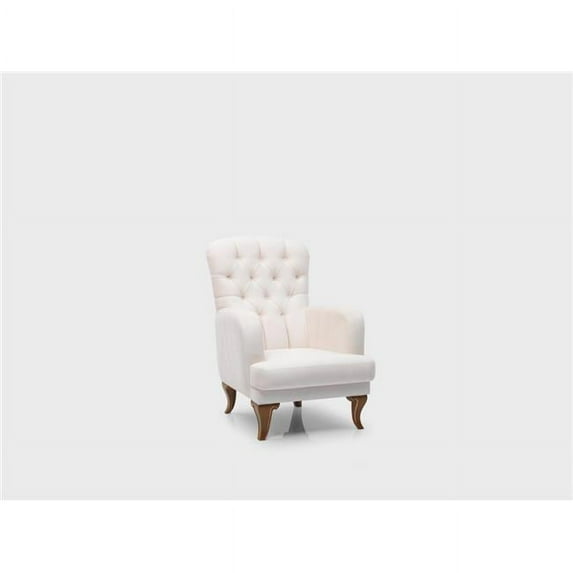 Furnia MD-10EL-CAR-FILDISI-B 43 x 31 x 35 in. Carmen Living Room Armchair, Ivory White