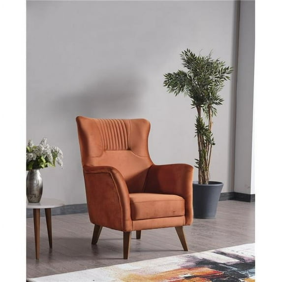 Furnia MD-10ELF-ALY-SOFT26-B 36 x 36 x 35 in. Alyans Living Room Armchair, Orange