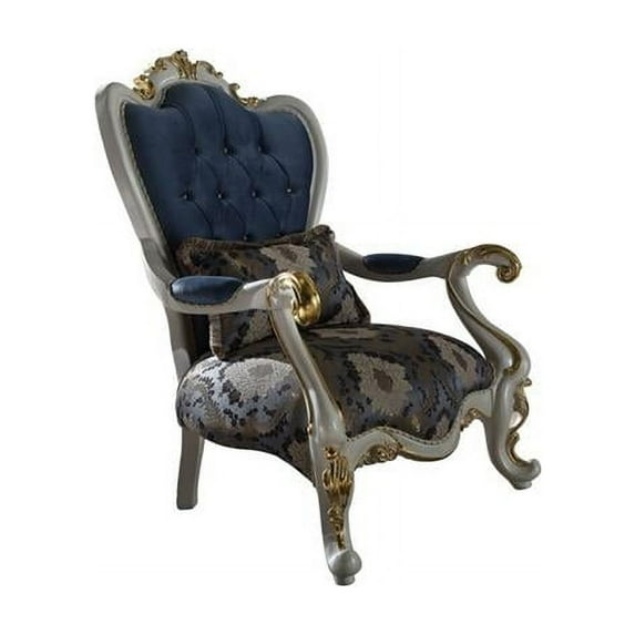 Furnia MD-10H-HUN-EF452-B 38 x 33 x 33 in. Hunkar Living Room Armchair, Blue