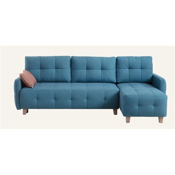 Furnia MD-15SLB-CAS-V33-05 35 x 94 x 35 in. Cassa Living Room Sectional, Blue