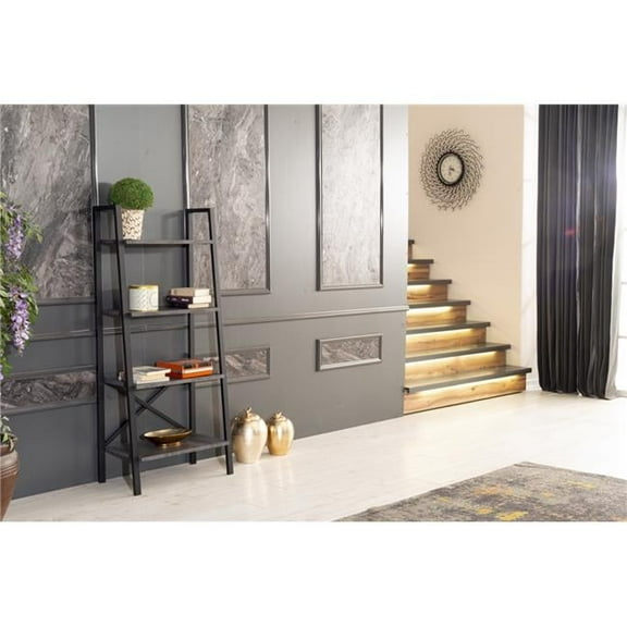 Furnia MD-ON20-LEO-BC-GREY Leon Bookcase, Grey