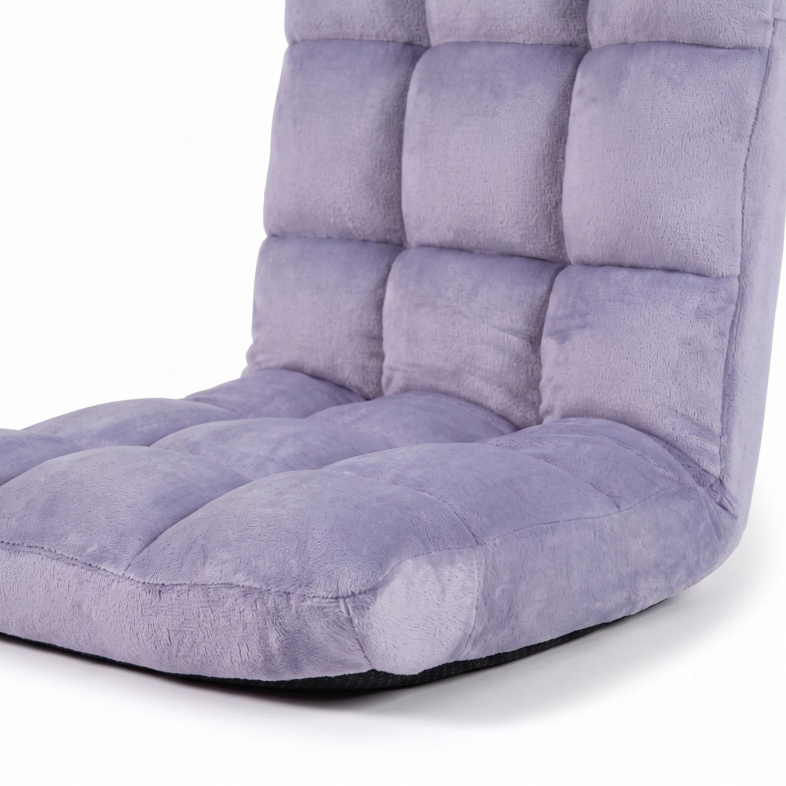 Furnibear 14-Position Adjustable Floor Chair, Padded Folding Lazy Sofa Gaming Chair with Cushioned Back Support for Living Room Bedroom Reading Meditation, Light Purple