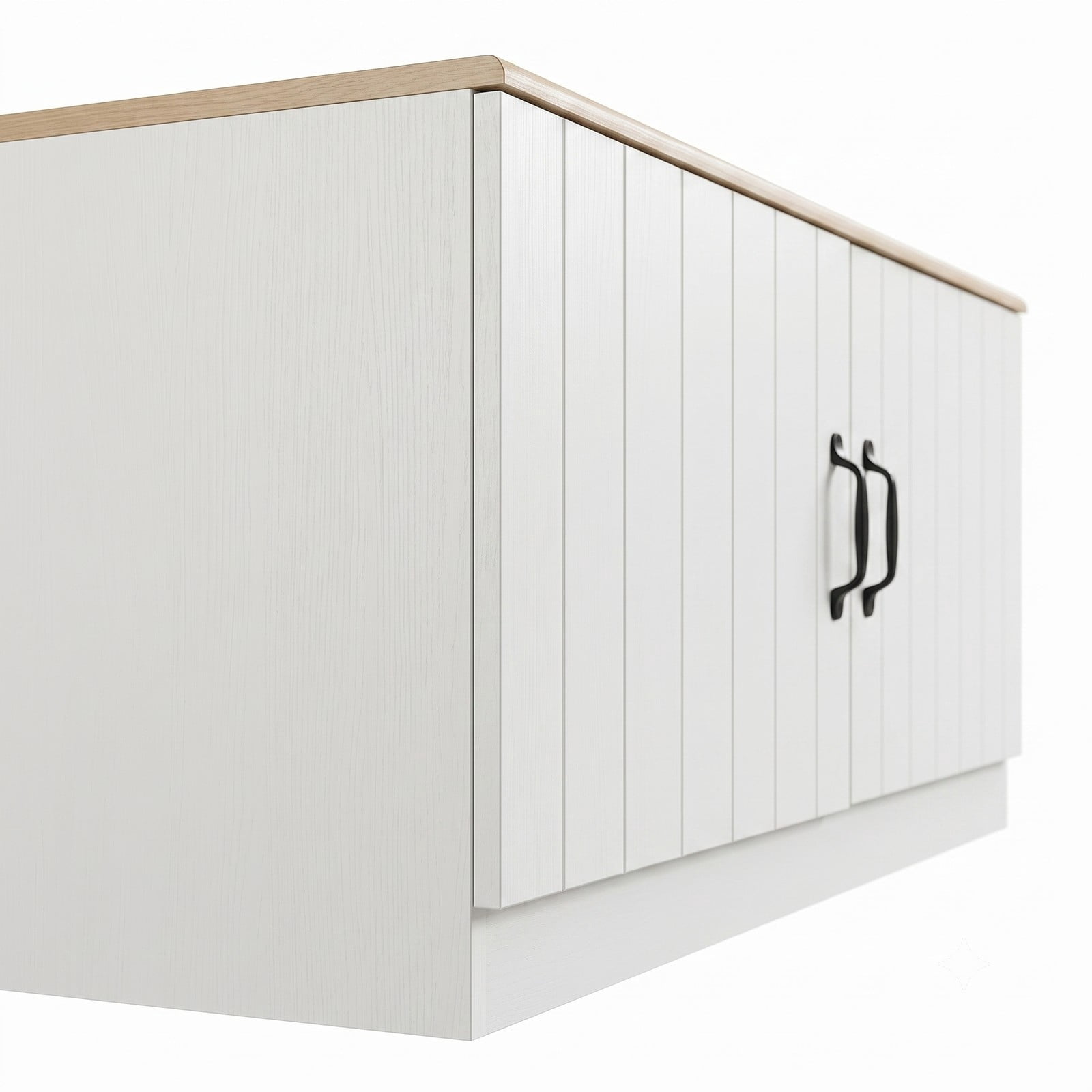 Furnibear 2-Door Shoe Bench Storage Cabinet with Adjustable Shelves and Wide Seat for Entryway Hallway and Bedroom, Natural