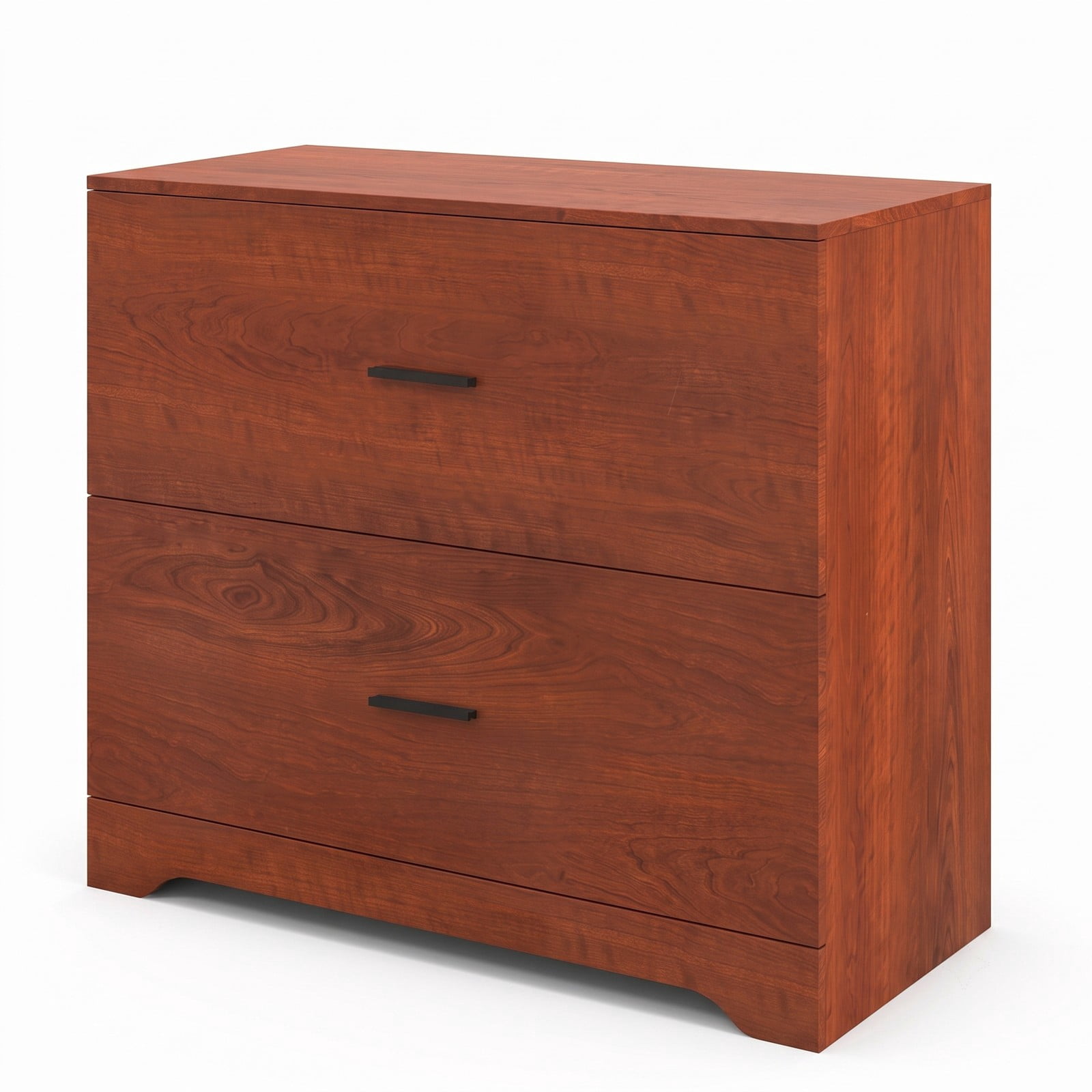 Furnibear 2-Drawer Lateral File Cabinet with Adjustable Bars, Wood Filing Storage Cabinet for Letter Legal A4 Files, Anti-Tilt Home Office Printer Stand, Walnut