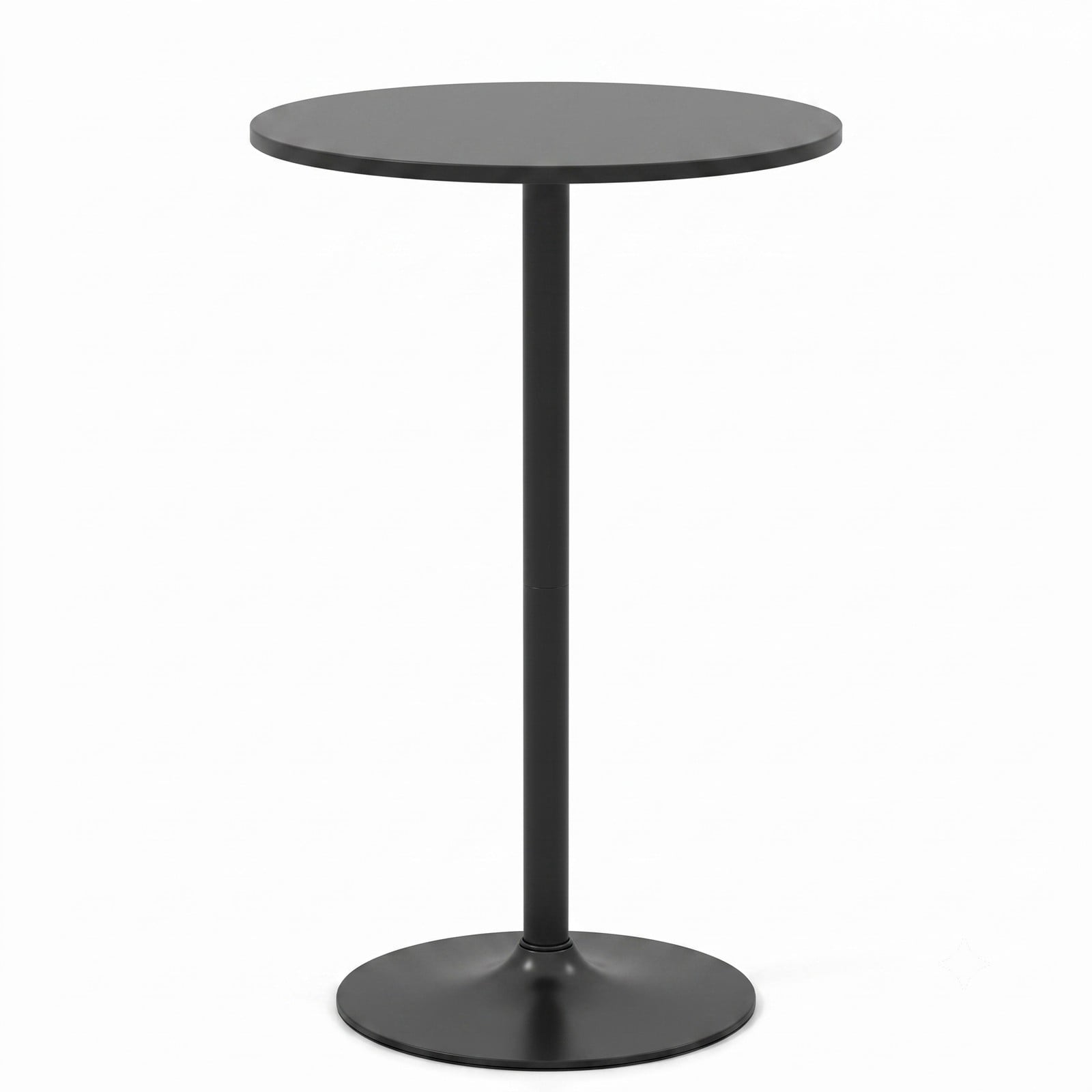 Furnibear 24 Inch Round Cocktail Table, Modern Tall Bar Bistro Table with Sturdy Metal Base and Waterproof MDF Top for Kitchen Dining Pub Home Wedding, 40 Inch, Black