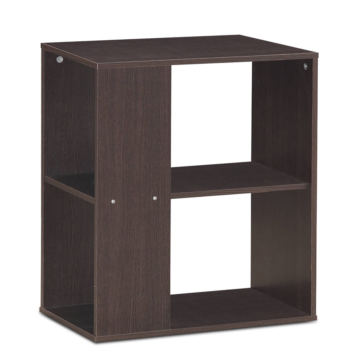 Furnibear 3-Tier End Table with Open Storage, Narrow Side Table for Living Room & Bedroom, Compact Nightstand with Adjustable Foot Pads, Sturdy Engineered Wood Sofa Table