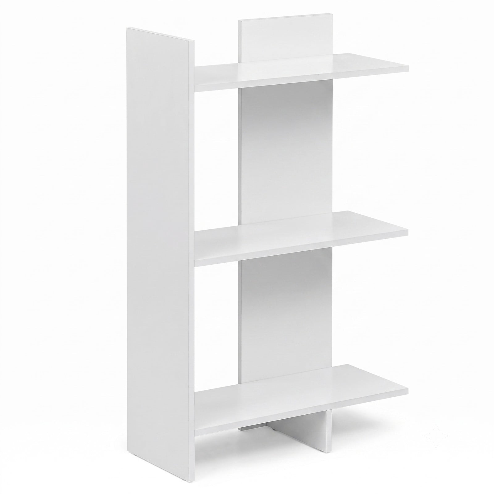 Furnibear 3 Tier Wooden Bookshelf with Anti-Tipping Kit, Freestanding Open Bookcase Display Storage Shelf for Living Room Bedroom Home Office, Engineered Wood, White