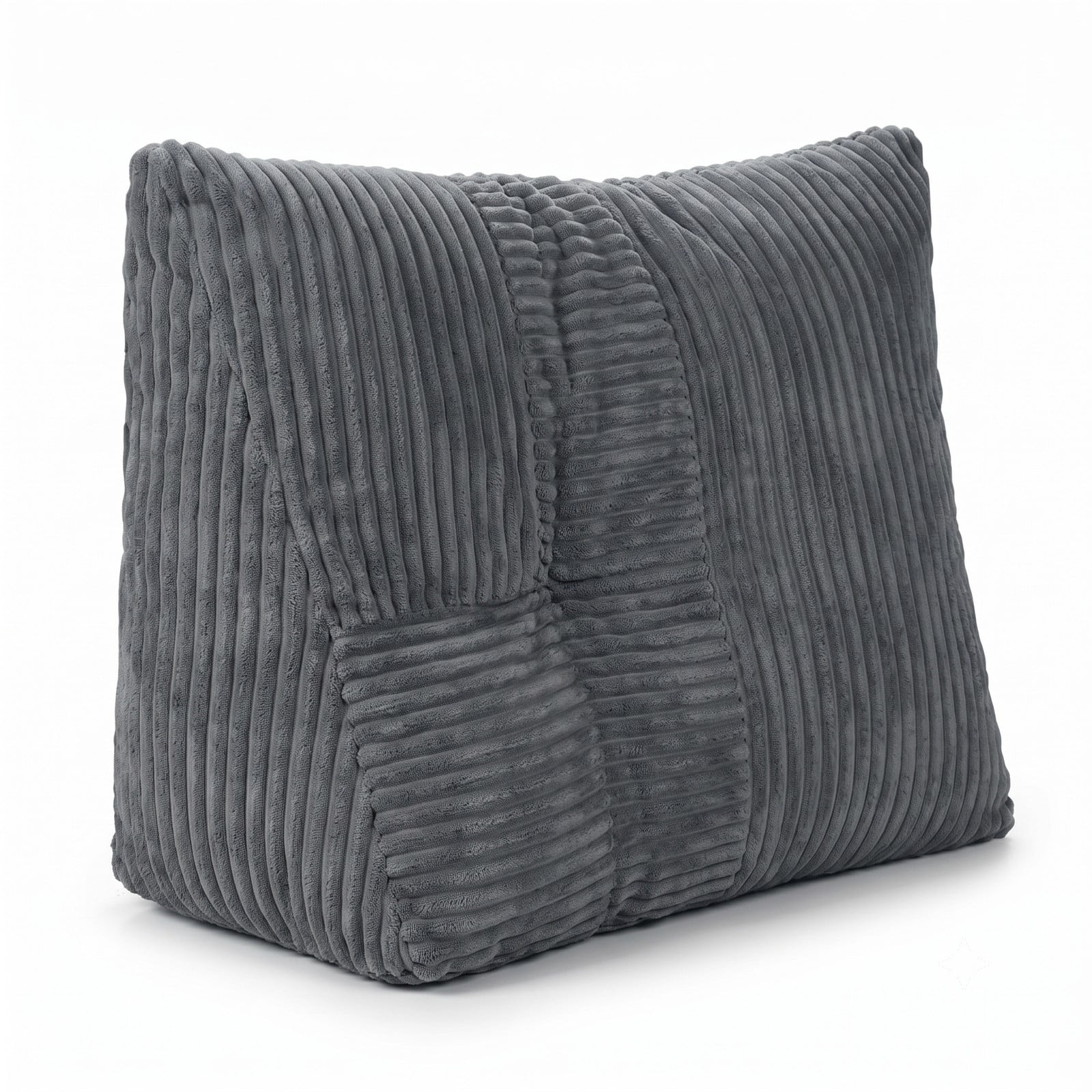 Furnibear 3-in-1 Large Bean Bag Chair, Convertible Corduroy Bed Sofa Lounger with Cozy Sponge Filling and Removable Washable Cover for Dorm Living Room Bedroom, Gray