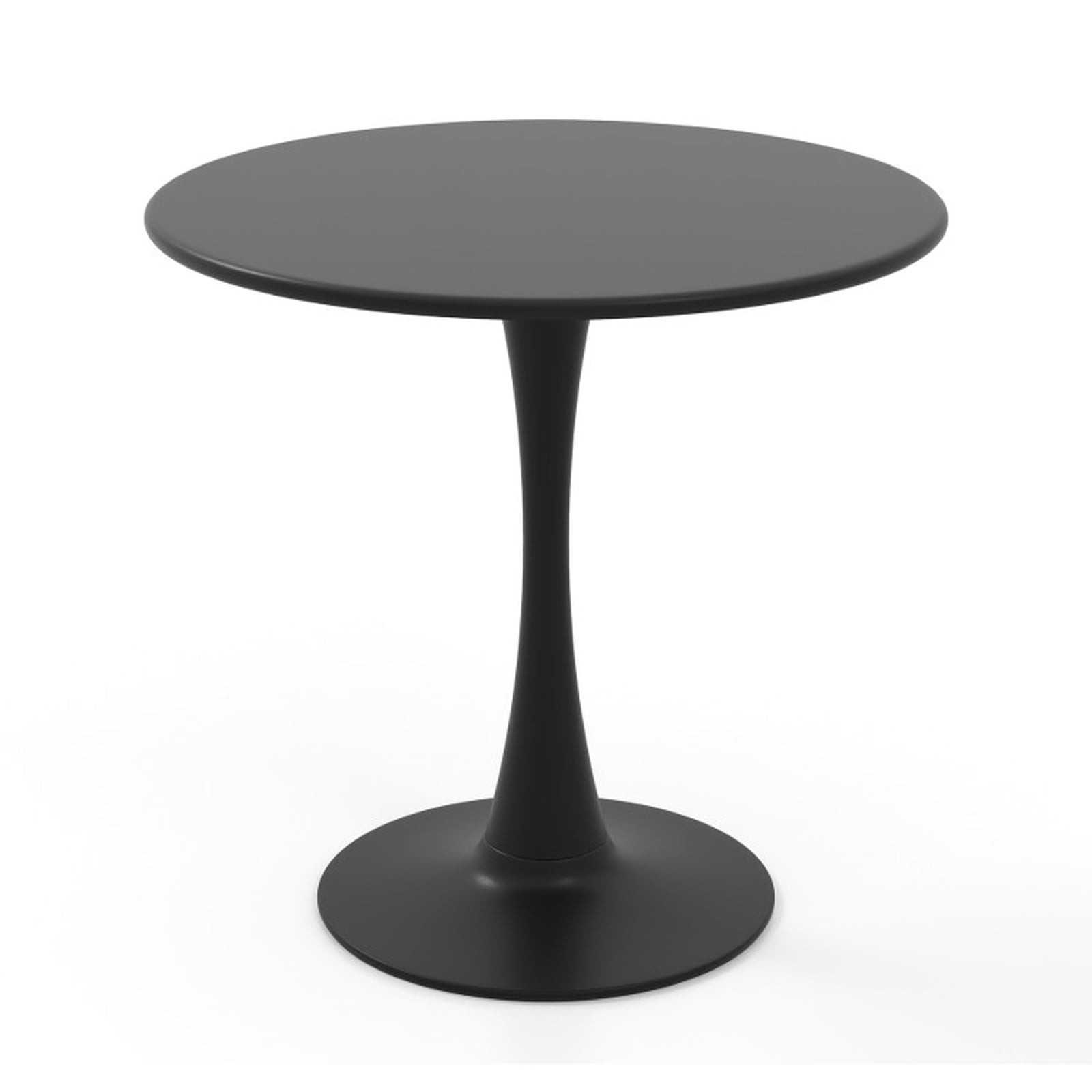 Furnibear 31.5 Inch Round Dining Table with Anti-Slip PP Ring for Kitchen Dining Room Breakfast Nook Small Space Home, Black