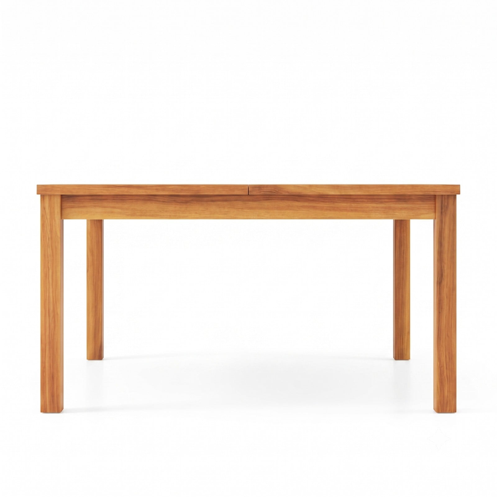 Furnibear 35.5 Inch Square Acacia Wood Patio Coffee Table with Slatted Draining Top for Backyard Poolside and Balcony, Natural