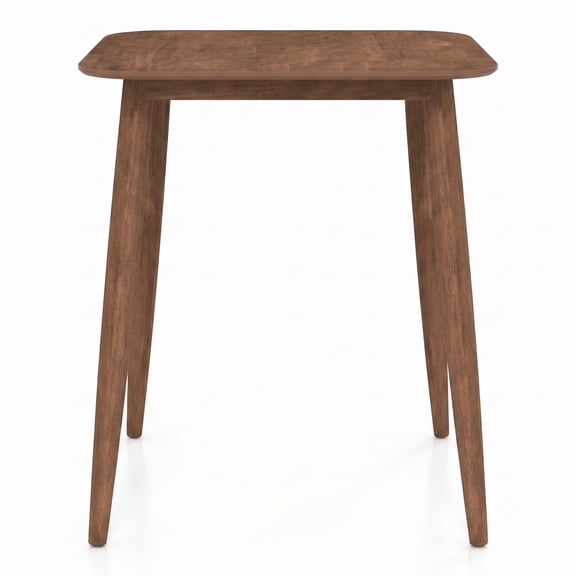 Furnibear 36 Inch Counter Height Pub Table, Wooden High Top Bar Table with Solid Rubber Wood Legs and Non-Slip Foot Pads for Kitchen Dining Room Home Bar, Walnut