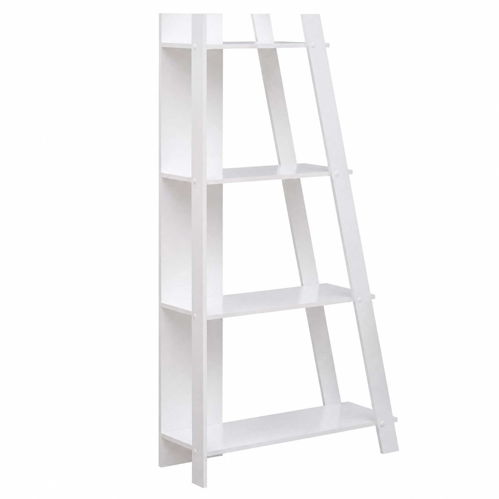 Furnibear 4-Tier Modern Bookshelf Wooden Vertical Display Book Shelf for Small Space for Living Room Home Office Bedroom Display Storage Shelf, White