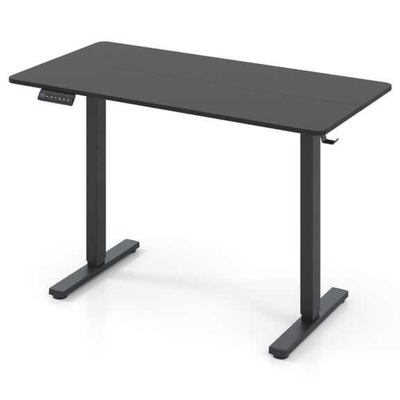 Furnibear 48 Inch Ergonomic Electric Standing Desk with 3 Memory Settings, Anti-Collision, Child Lock and Digital Display Black