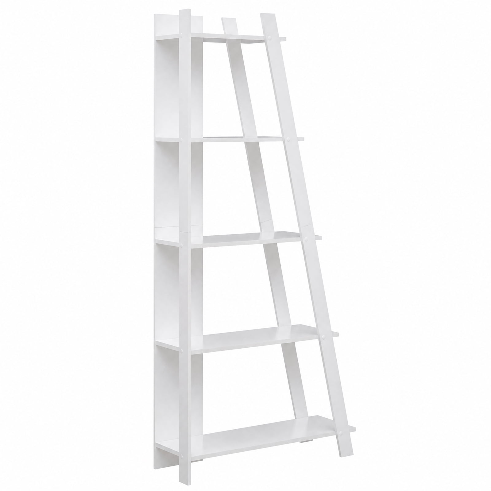 Furnibear 5-Tier Modern Bookshelf Narrow Vertical Display Shelf for Small Space for Living Room Home Office Bedroom Display Storage Shelf, White