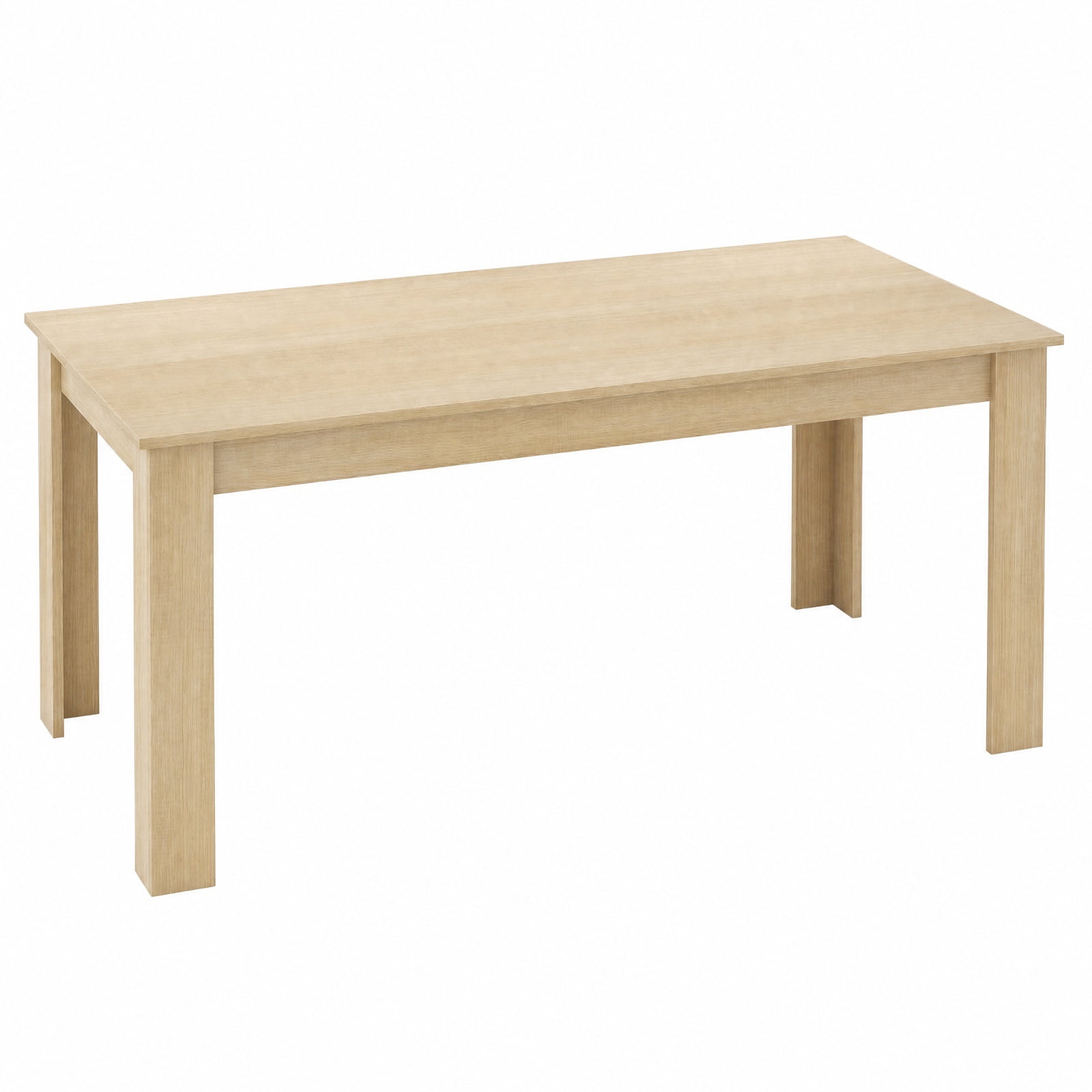 Furnibear 63 Inch Rectangular Modern Wood Dining Kitchen Table Seats 6 for Dining Room Kitchen Study Office Restaurant, Oak