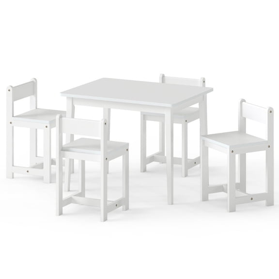 Furnibear Activity Garden Themed Children Picnic Bench, White