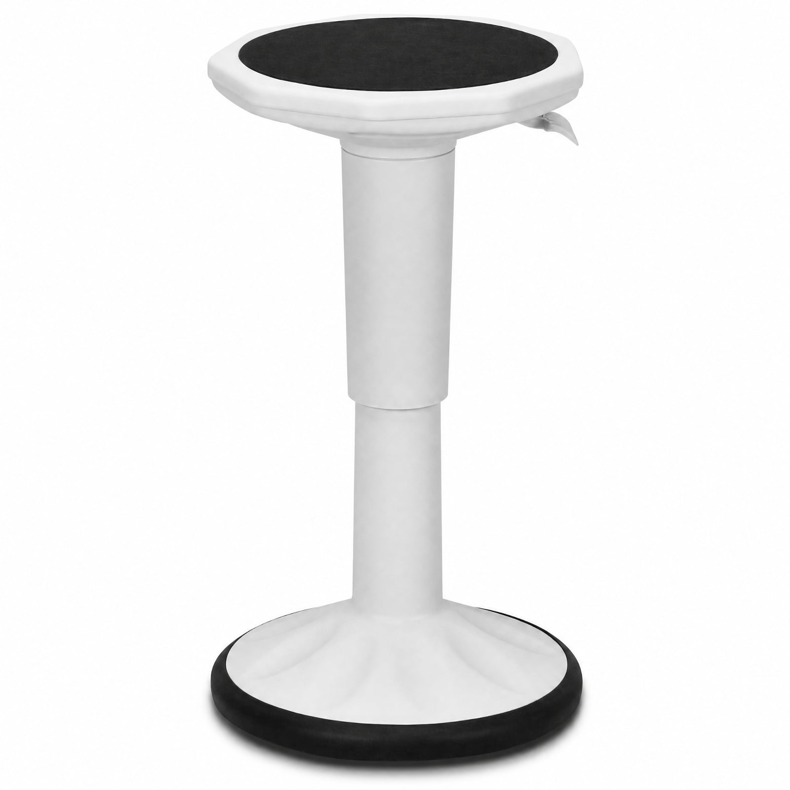 Furnibear Adjustable Active Learning Stool Sitting Home Office Wobble Chair with Cushion Seat for Home Office Study Desk Computer Task, White