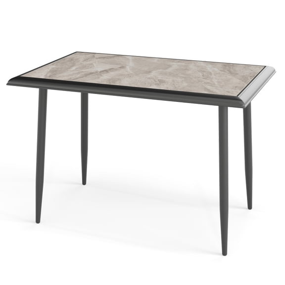 Furnibear Dining Table, Gray, 44" X 30" X 28" - Rectangular Farmhouse Table Wood Dinner Table Kitchen Table