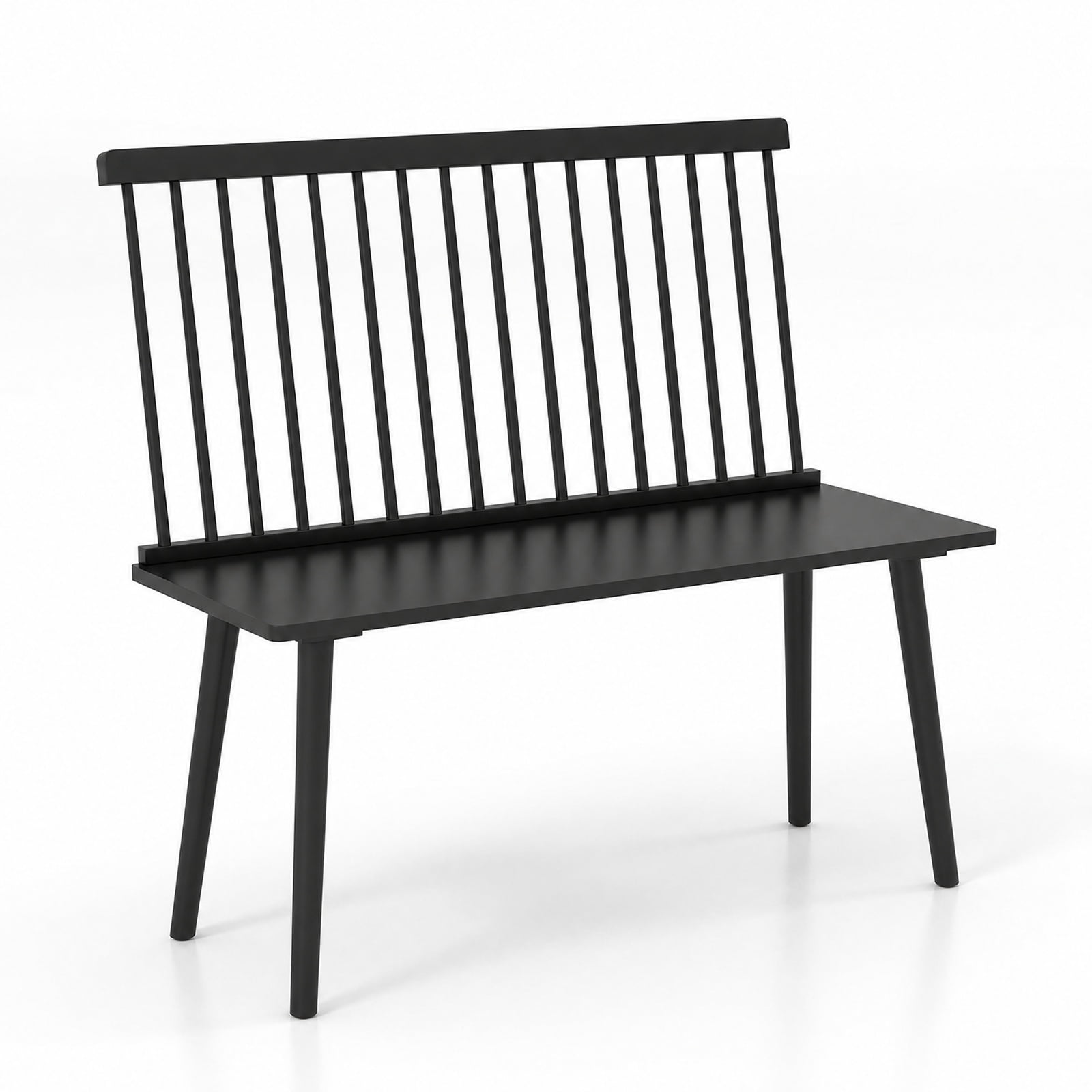 Furnibear Entryway Bench for 2 with Spindle Back for Kitchen Dining Room and Hallway