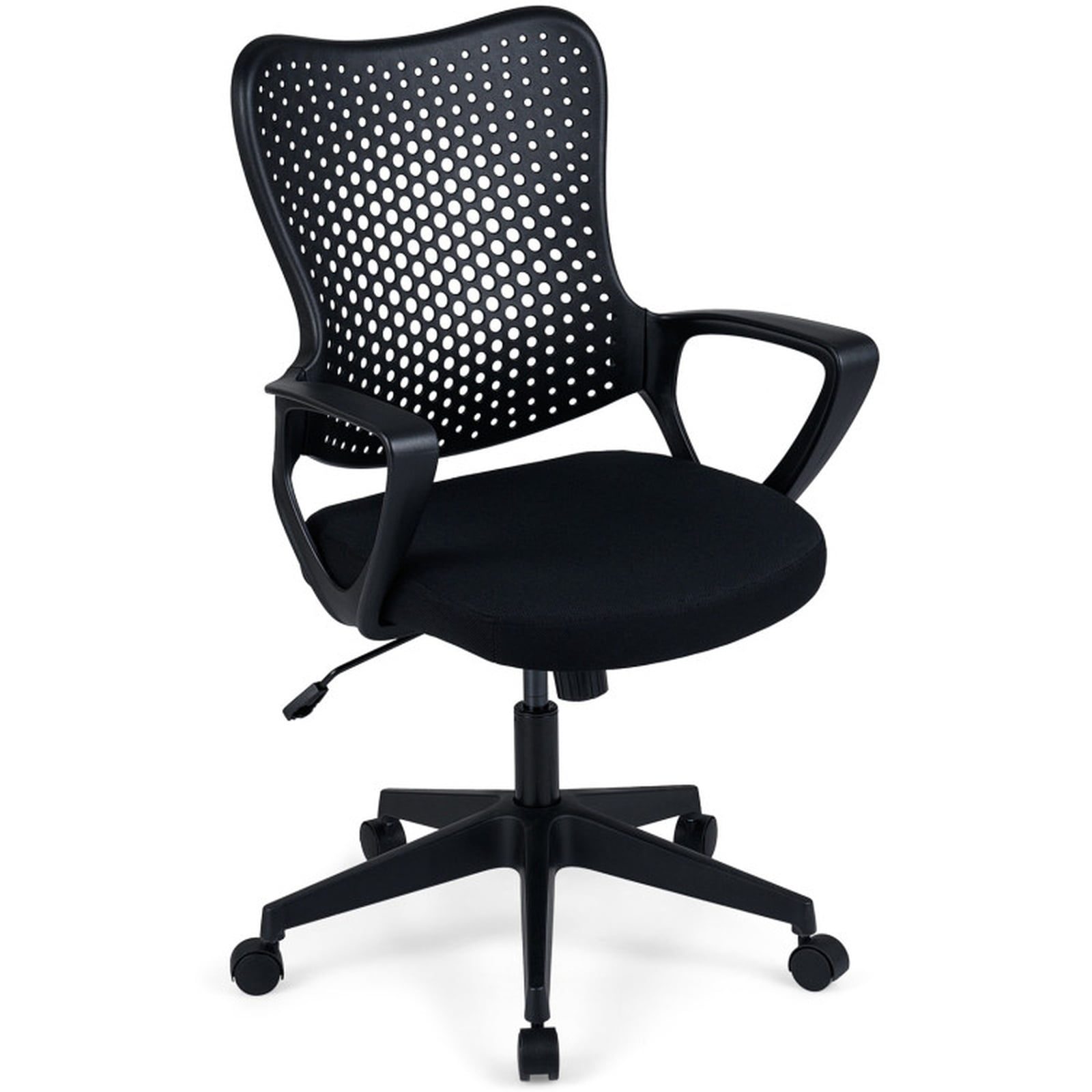 Furnibear Ergonomic Office Chair Height Adjustable Computer Desk Chair with Breathable Butterfly Back and Swivel Base, Black