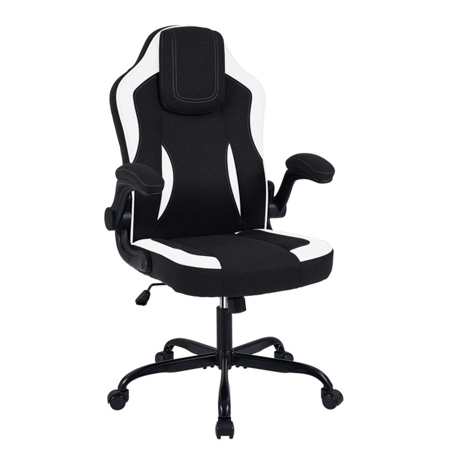 Furnibear Ergonomic Office Chair High Back Executive Desk Chair with Flip-up Armrests, Headrest, Lumbar Support, Computer Chair for Home Office, Black