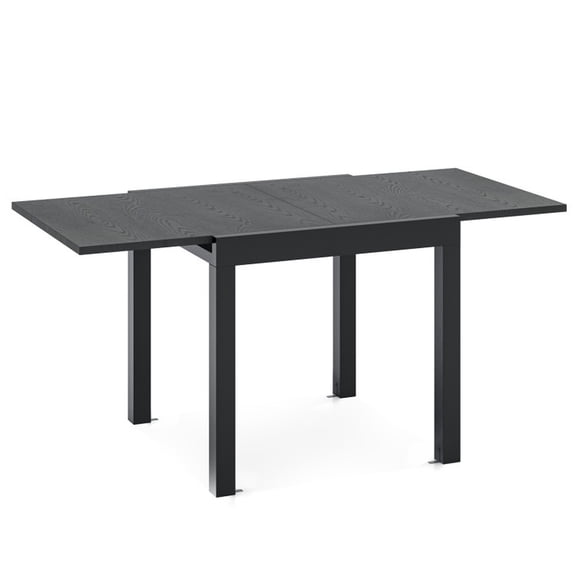 Furnibear Extendable Patio Dining Table Adjustable Aluminum Outdoor Table for 4 to 6 Expands 31.5 to 63 Inch for Yard Garden and Poolside, Gray